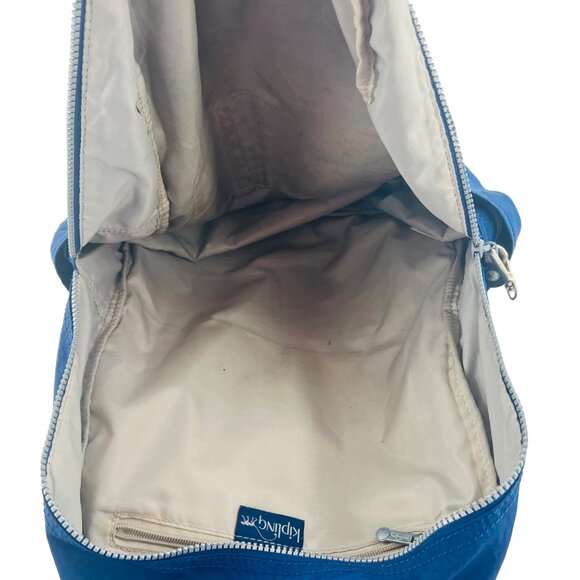 Kipling Blue Backpack With Front Zipper Pocket & Adjustable Straps Approx. 12" x - Picture 8 of 8